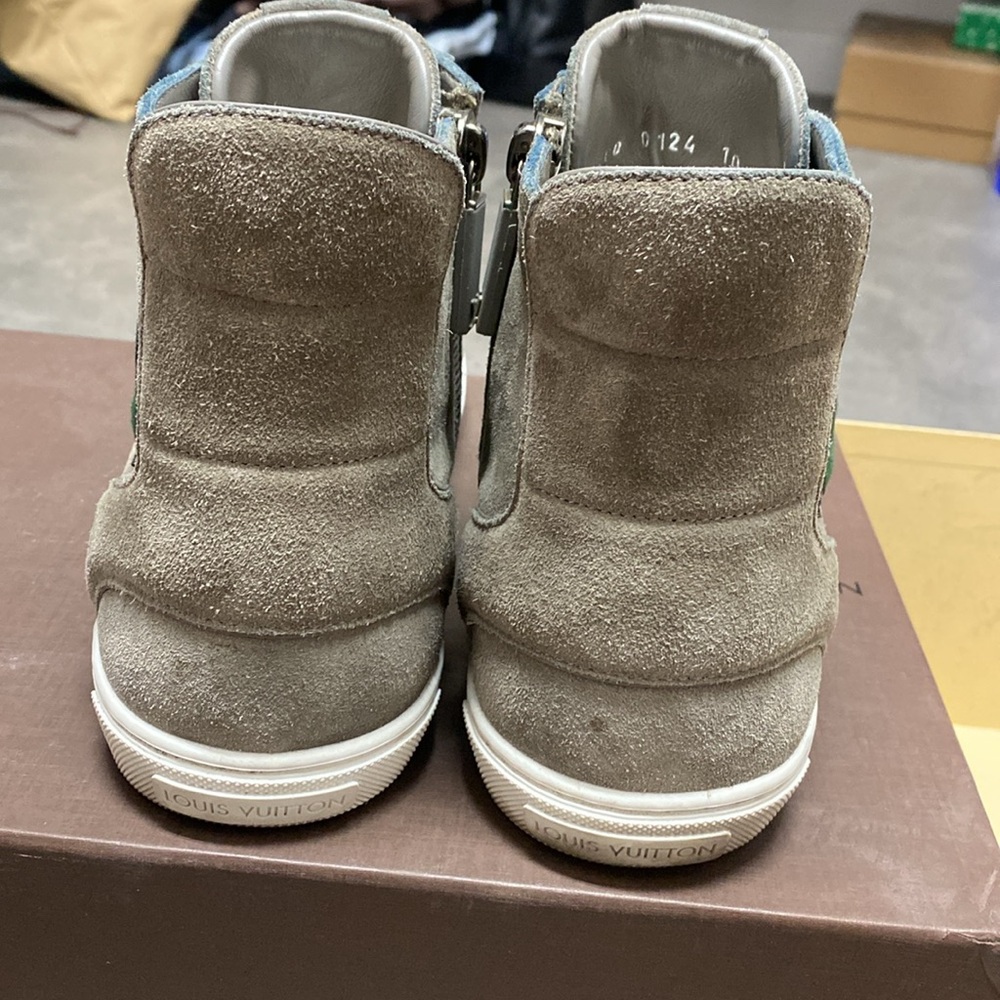 Authentic Louis Vuitton Hightop Suede Sneakers (BoyScout Collection) - Picture 5 of 8
